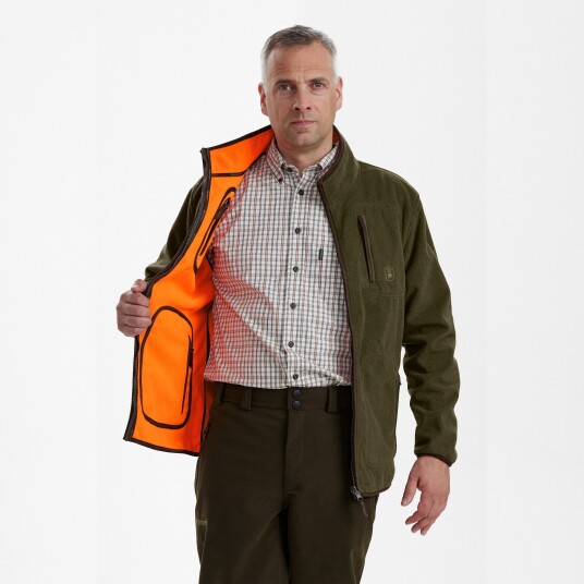 Deerhunter Gamekeeper Bonded Fleece Jacket reversible Orange 4XL