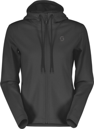 SCOTT Tech Zip Hoody til Kvinner, Sort