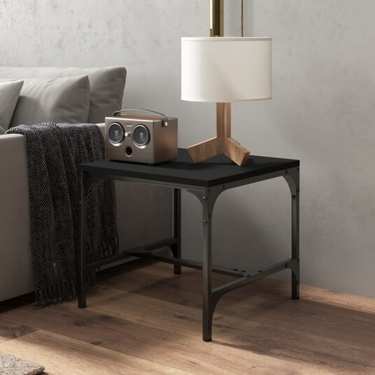 vidaXL Sidebord svart 40x40x35 cm konstruert tre