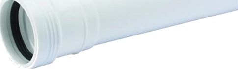 Wavin Wafix 50 mm Kloakk- og Avløpsrør 2000 mm Plast Hvit