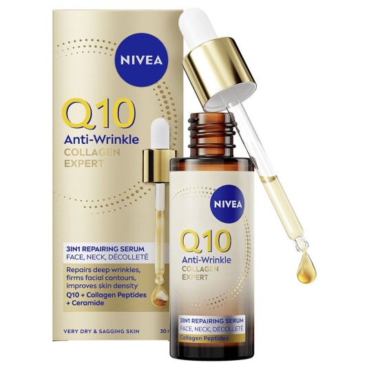NIVEA Q10 Collagen Boost Ansiktsserum 30 ml 3-in-1 Anti-Aging