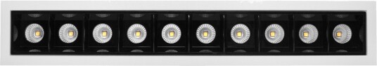 Norlux Cold 10 2200lm 3000K 30° 20W Hvit/Sort Innfelt Downlight uten driver