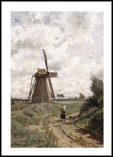 Windmühle Bei Ahrenshoop By Carl Malchin Plakat Plakat / 21x30cm