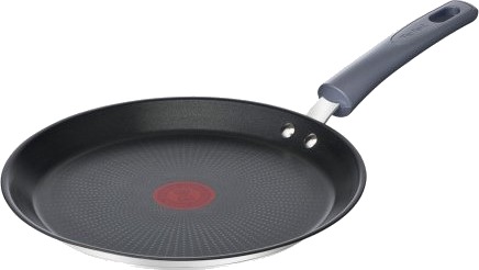 Tefal Daily Cook G7313855 Rund Crêpepanne Sort Rustfritt Stål Keramisk Gass Halogen Induksjon Forseglet Plate Bakelitt