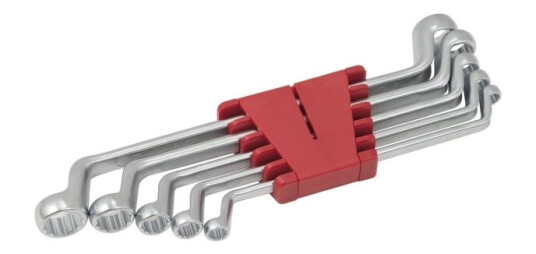 Ks Tools 517.0295 Dobbelthodet Ringnøkkelsett i Kromvanadiumstål - 5 Stykker Ks Tools 517.0295 Dobbelthodet Ringnøkkelsett i Kromvanadiumstål - 5 Stykker