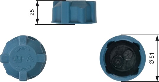 Skrulokk, kjølevæsketank GATES RC220
