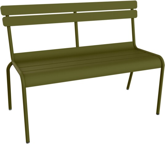 Fermob - Luxembourg 2/3-Seater Bench With Backrest, Pesto - Hagebenker - Frédéric Sofia - Grønn - Metall