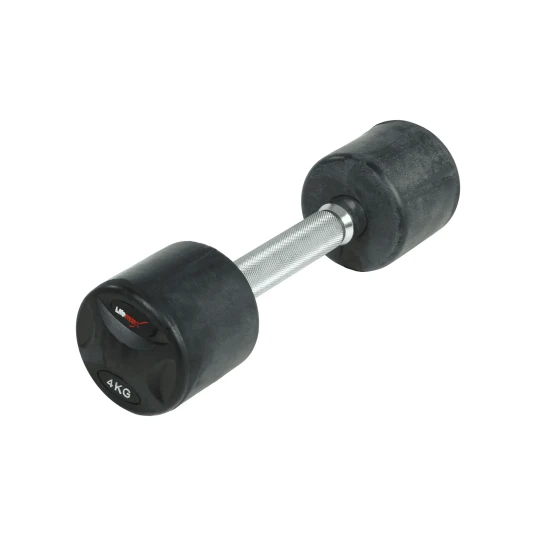 Lifemaxx fast manual 4 kg - Rund manual med riflet grep - Laget av støpejern kledd med gummi - For crossfit og styrketrening Lifemaxx fast manual 4 kg - Rund manual med riflet grep - Laget av støpejern kledd med gummi - For crossfit og styrketrening