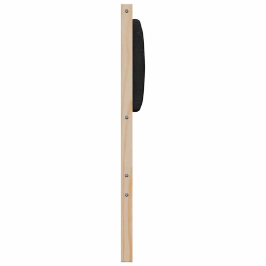Polstret sengegavl med hodegjerde Brun 80 cm Massiv furu