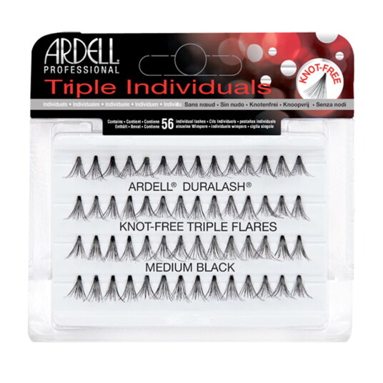 Ardell Triple Individuals Duralash Knot Free Flares Medium Black Ardell Triple Individuals Duralash Knot Free Flares Medium Black