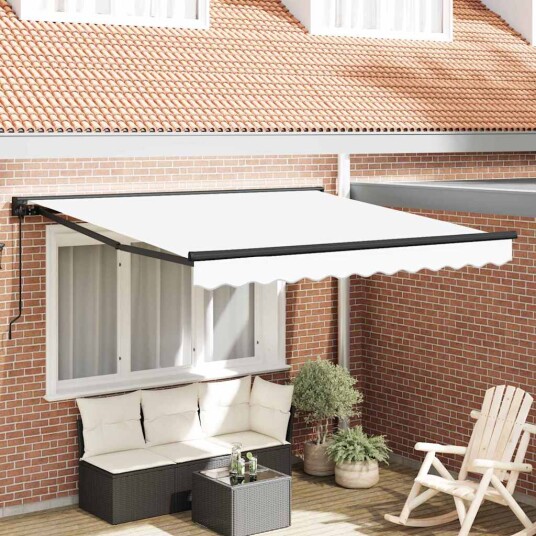 Innvendbar Markise Hvit 300x250 cm Polyester Innvendbar Markise Hvit 300x250 cm Polyester