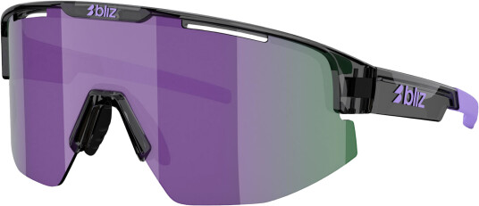 Bliz Matrix Small Sportsbriller Crystal Black w/ Grey Purple Multi