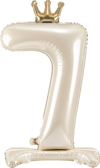 Partydeco Tallballong Stående Kremhvit Tall 7 FB126S-7-079J