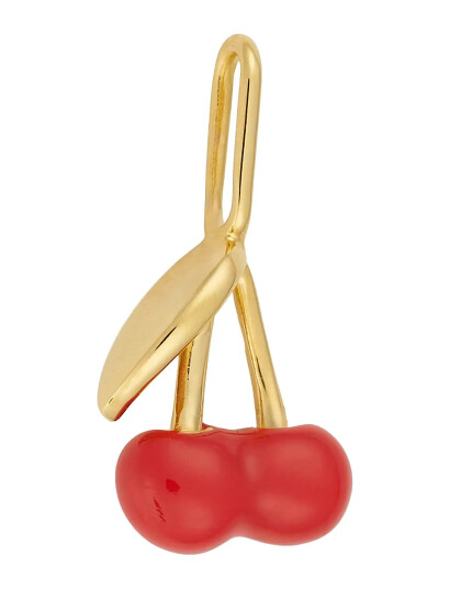 DESIGN LETTERS Darling Charm Enamel Collection Gold Plated |Röd |L:9MM