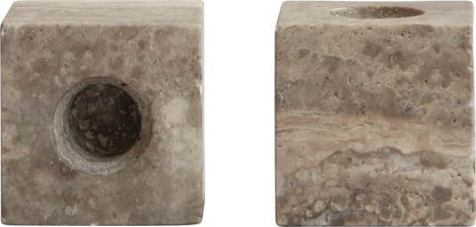 101 Copenhagen Cube lysestake 2 pakning Silver Travertin 101 Copenhagen Cube lysestake 2 pakning Silver Travertin