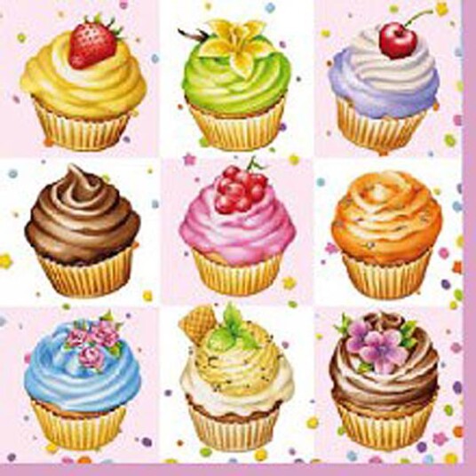 Lunsj serviett Med muffins Lunsj serviett Med muffins