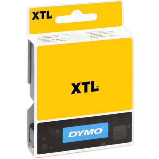DYMO XTL Teip flerfunksjonsvinyl 12 mm Svart på gult Markere & markører
