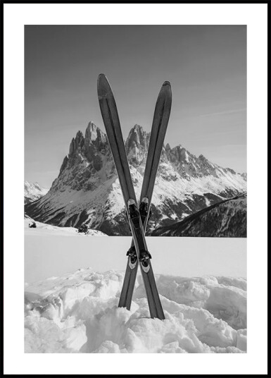 Crossed Skis Plakat Plakat / 30x40cm