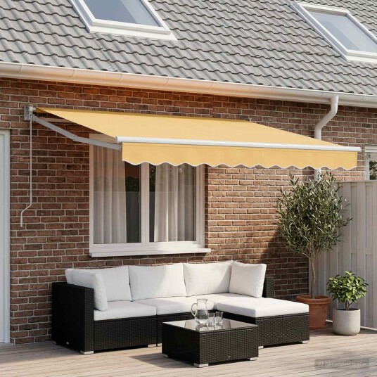 vidaXL Reserveduk til markise sand 481 x 345 cm Polyester