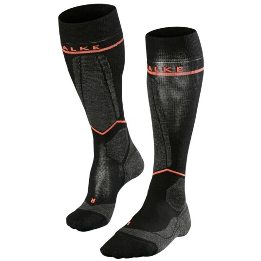 Falke SK Energizing Skisokker, Dame, Black/Neon Red 35-38 W2 Falke SK Energizing Skisokker, Dame, Black/Neon Red 35-38 W2