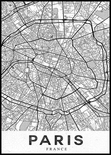 Studiosix Paris White Plakat Plakat / 50x70cm 