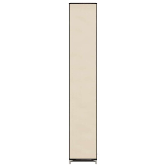 vidaXL Skoskap med trekk kremfarget 57x29x162 cm stoff