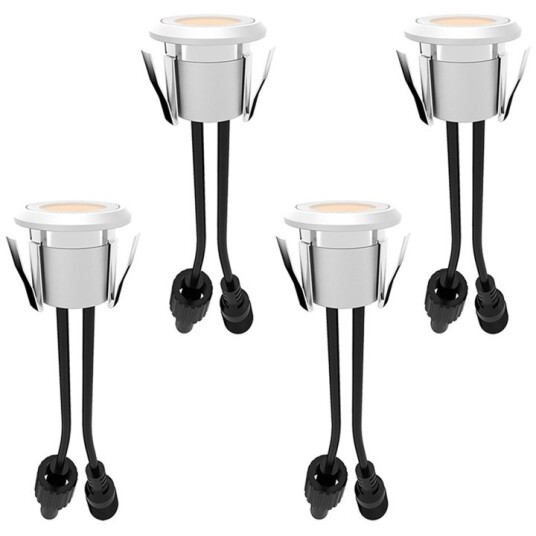 Llitt Allan Decklight kit 4-pack inkl strömadapter 12V 3000K 10lm IP67 Llitt Allan Decklight kit 4-pack inkl strömadapter 12V 3000K 10lm IP67