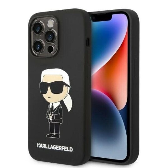 Karl Lagerfeld iPhone 14 Pro Silikon MagSafe Deksel - Svart