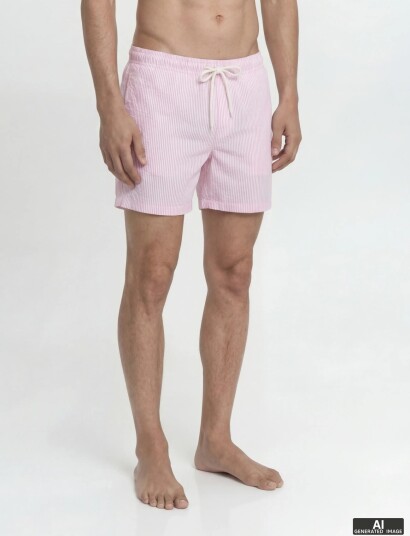 Jack & Jones Jpstmaui Ocean Seersucker Swim Shorts Ln Pink XXL