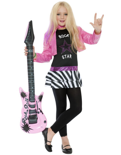 Rockstar Glam Rockestjerne Kostyme til Jente 10 12 ÅR Rockstar Glam Rockestjerne Kostyme til Jente 10 12 ÅR