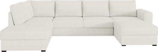 Taberk Sofa med Sjeselong og Divan 4 seter   Hvit