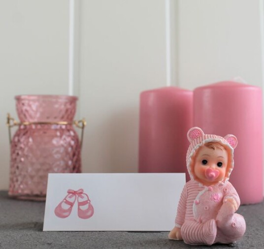 Bordkort Rosa babysko