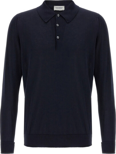 John Smedley Herre Topper Blå M,