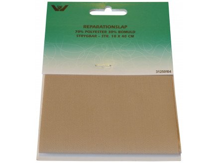 Vj Green Strykemerke Reparasjonslapp Polyester Bomull Beige 10x40 cm 1 stk