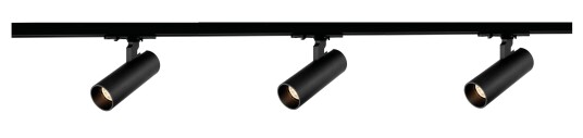 Nordesign Vox Ezra spotskinne 3 spotter 1 meter 3x10W 3000K dimbar RA90 - Svart