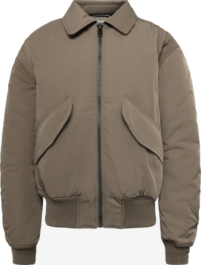 Weekday Padded Twill Bomber Jacket DARK BEIGE XS