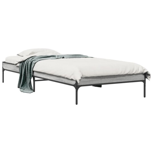  Sengeramme grå sonoma 90x200 cm konstruert tre og metall 8721012985605