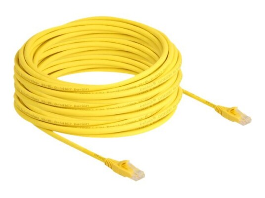 Delock Koblingskabel Rj-45 Hann Til Rj-45 Hann 15 M 6.1 Mm Utp Cat 6A Halogenfri Fast Tracing Gul