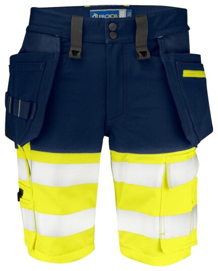 ProJob 6580 Shorts En Iso 20471 Klasse 1 Navy blue/yellow C46