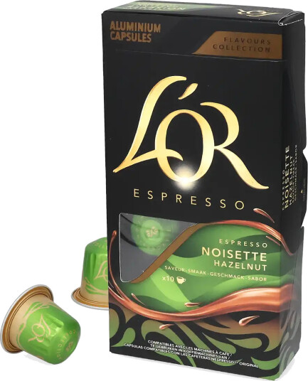 L"OR | Espresso Hasselnøtt 10 kapsler til Nespresso®