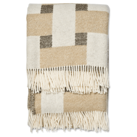 Weave Ullteppe 130x180 cm Brun / Hvit / Beige