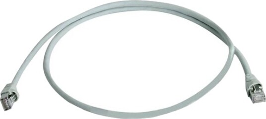 Telegärtner 100008165 Rj45 Nettverkskabel Patchkabel Cat 5E F/Utp 0,25 M Grå Flammehemmende Med Knekkbeskyttelseshette 1 Stk