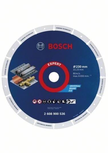 Bosch Diamantskjæreplate 230 mm for Metall og Stål Bosch Diamantskjæreplate 230 mm for Metall og Stål