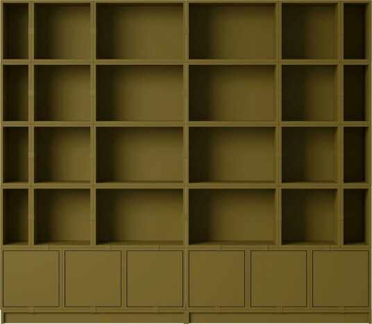 Stacked Configuration 1 Bokhylle Mørkegrønn