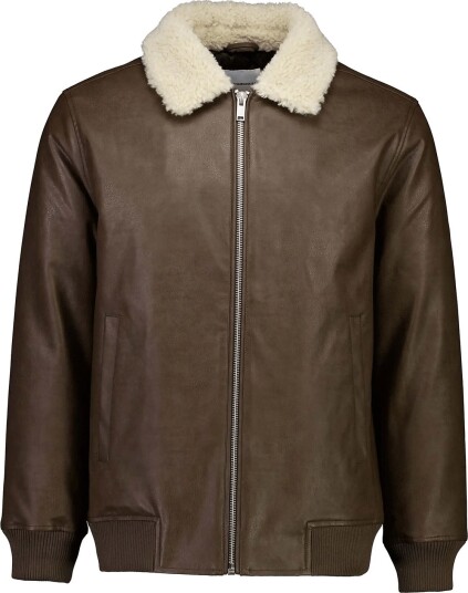 Lindbergh Bomber Shearling Collar Jacket BROWN XL