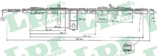 Lpr Tautrekk parkeringsbrems LPR C0319B Lpr Tautrekk parkeringsbrems LPR C0319B