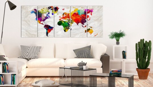 Tavle Crumpled Map 200X80 Artgeist sp. z o. o.