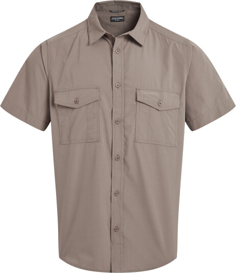 Craghoppers Men"s Kiwi II Short Sleeved Shirt Pebble M Craghoppers Men"s Kiwi II Short Sleeved Shirt Pebble M