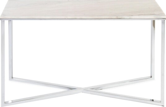 Rivabella Avlastningsbord 120 cm - Lys Marmor/Krom