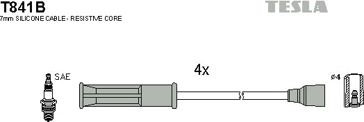 Tennplugg kabelsett TESLA T841B